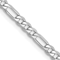 Thumbnail for 14k WG 3mm Flat Figaro Chain