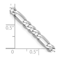 Thumbnail for 14k WG 4mm Flat Figaro Chain