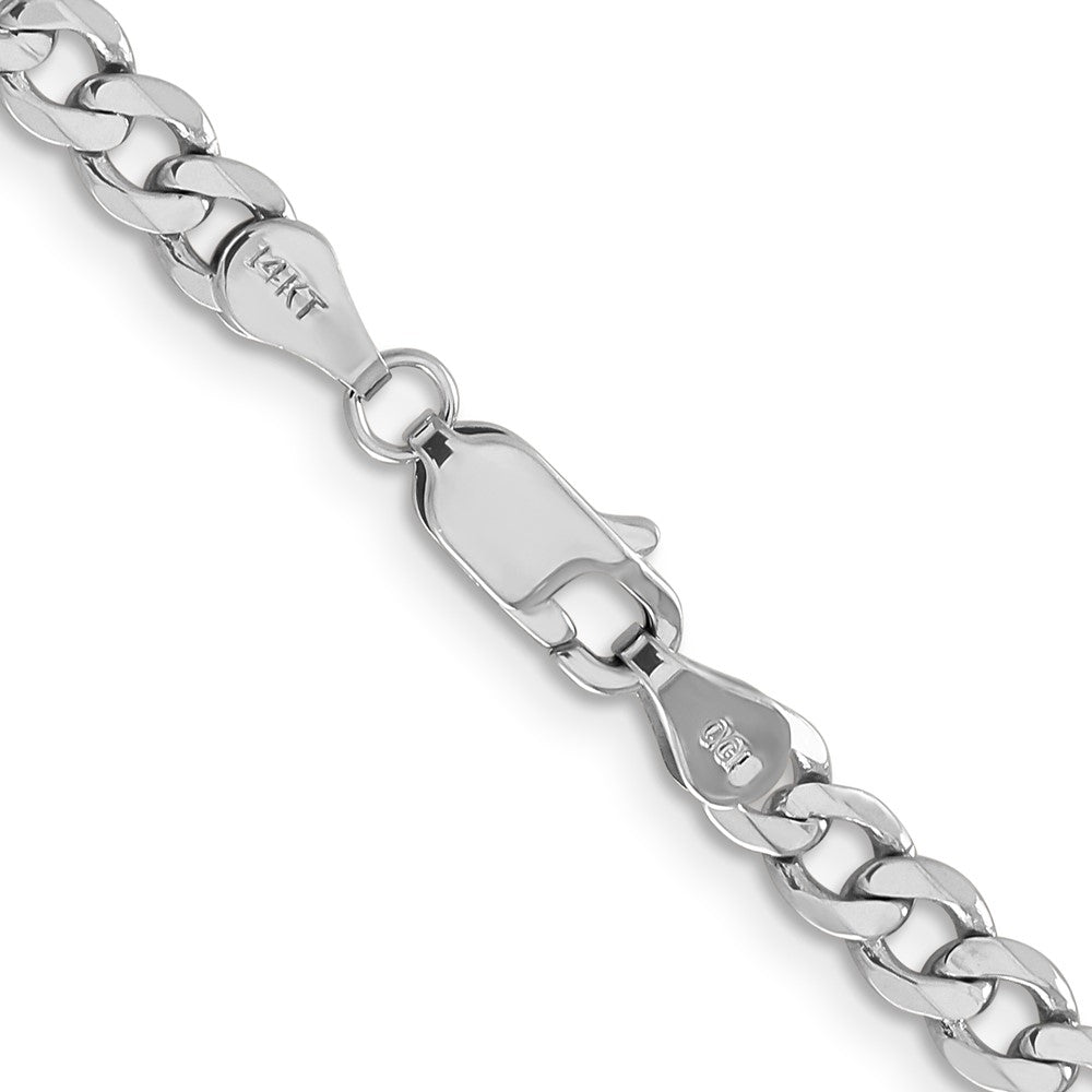 14k WG 4.5mm Flat Figaro Chain
