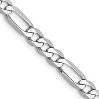Thumbnail for 14k WG 4.5mm Flat Figaro Chain