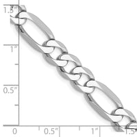 Thumbnail for 14k WG 7mm Flat Figaro Chain