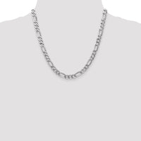 Thumbnail for 14k WG 7mm Flat Figaro Chain