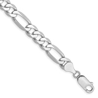 Thumbnail for 14k WG 7mm Flat Figaro Chain