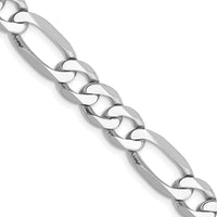 Thumbnail for 14k WG 7mm Flat Figaro Chain