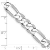 Thumbnail for 14k WG 7.5mm Flat Figaro Chain