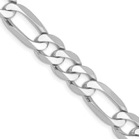 Thumbnail for 14k WG 7.5mm Flat Figaro Chain
