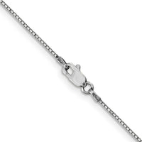 Thumbnail for 14k WG .9mm Box with Lobster Clasp Chain