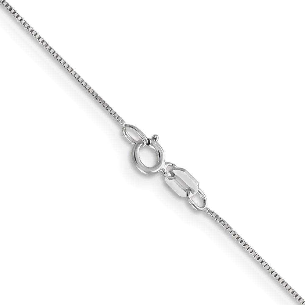 14k WG .5mm Box with Spring Ring Clasp Chain