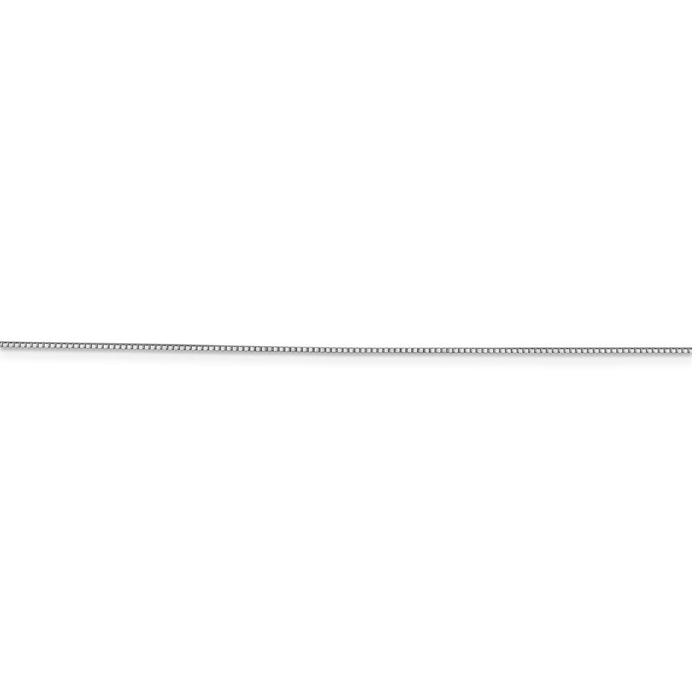 14k WG .7mm Box with Spring Ring Clasp Chain