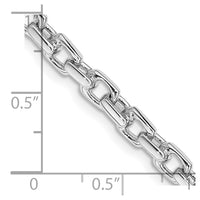 Thumbnail for 14k White Gold 4.6mm Hand-polished Link Bracelet