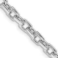 Thumbnail for 14k White Gold 4.6mm Hand-polished Link Bracelet