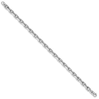 Thumbnail for 14K White Gold 5.3mm Hand-polished Fancy Link Bracelet