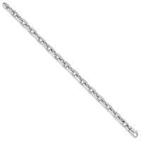 Thumbnail for 14k White Gold 7mm Hand-polished Fancy Link Bracelet