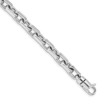 Thumbnail for 14k White Gold 7mm Hand-polished Fancy Link Bracelet