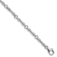 Thumbnail for 14k White Gold 3.5mm Hand-polished Fancy Link Bracelet