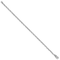 Thumbnail for 14K White Gold 2.75mm Hand-polished Fancy Link Bracelet