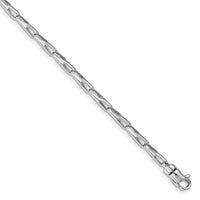 Thumbnail for 14K White Gold 3mm Hand-polished Fancy Link Bracelet
