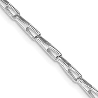 Thumbnail for 14K White Gold 3mm Hand-polished Fancy Link Bracelet