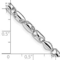 Thumbnail for 14k White Gold 4.1mm Polished Fancy Link Bracelet