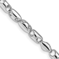 Thumbnail for 14k White Gold 4.1mm Polished Fancy Link Bracelet