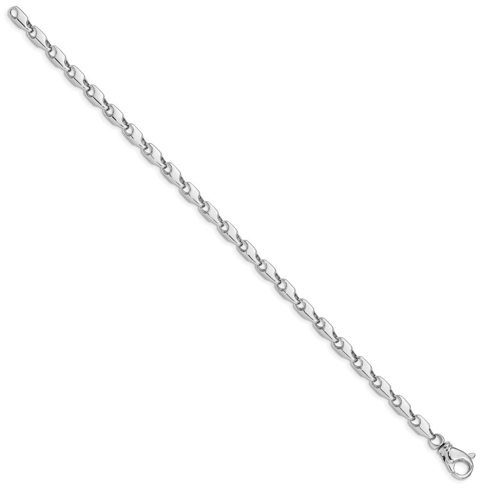 14k White Gold 4.75mm Polished Fancy Link Chain