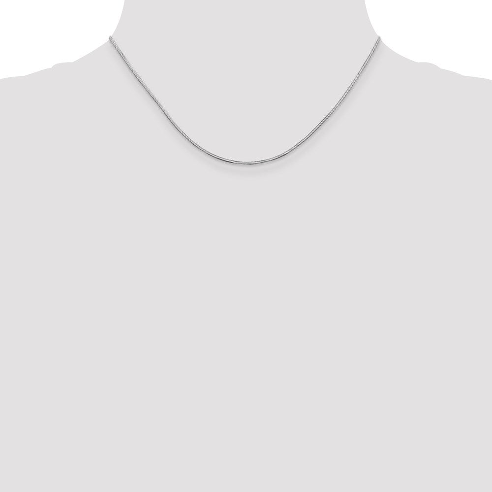 14k WG 1.4mm Octagonal Snake Chain