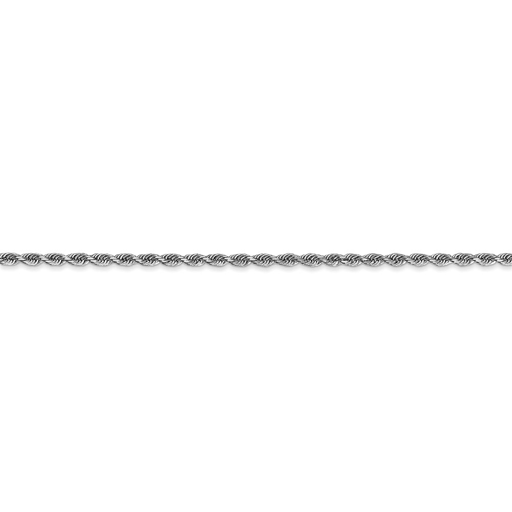14k White Gold 2.00mm Diamond-cut Quadruple Rope Chain