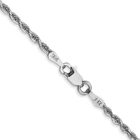 Thumbnail for 14k White Gold 2.00mm Diamond-cut Quadruple Rope Chain