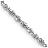 Thumbnail for 14k White Gold 2.00mm Diamond-cut Quadruple Rope Chain