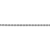 Thumbnail for 14k White Gold 2.25mm Diamond-cut Quadruple Rope Chain