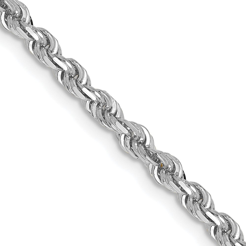 14k White Gold 3.0mm D/C Quadruple Rope Chain