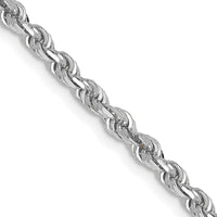 Thumbnail for 14k White Gold 3.0mm D/C Quadruple Rope Chain