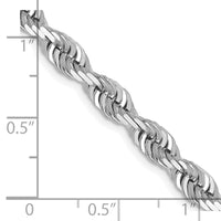 Thumbnail for 14k White Gold 5.0mm D/C Quadruple Rope Chain
