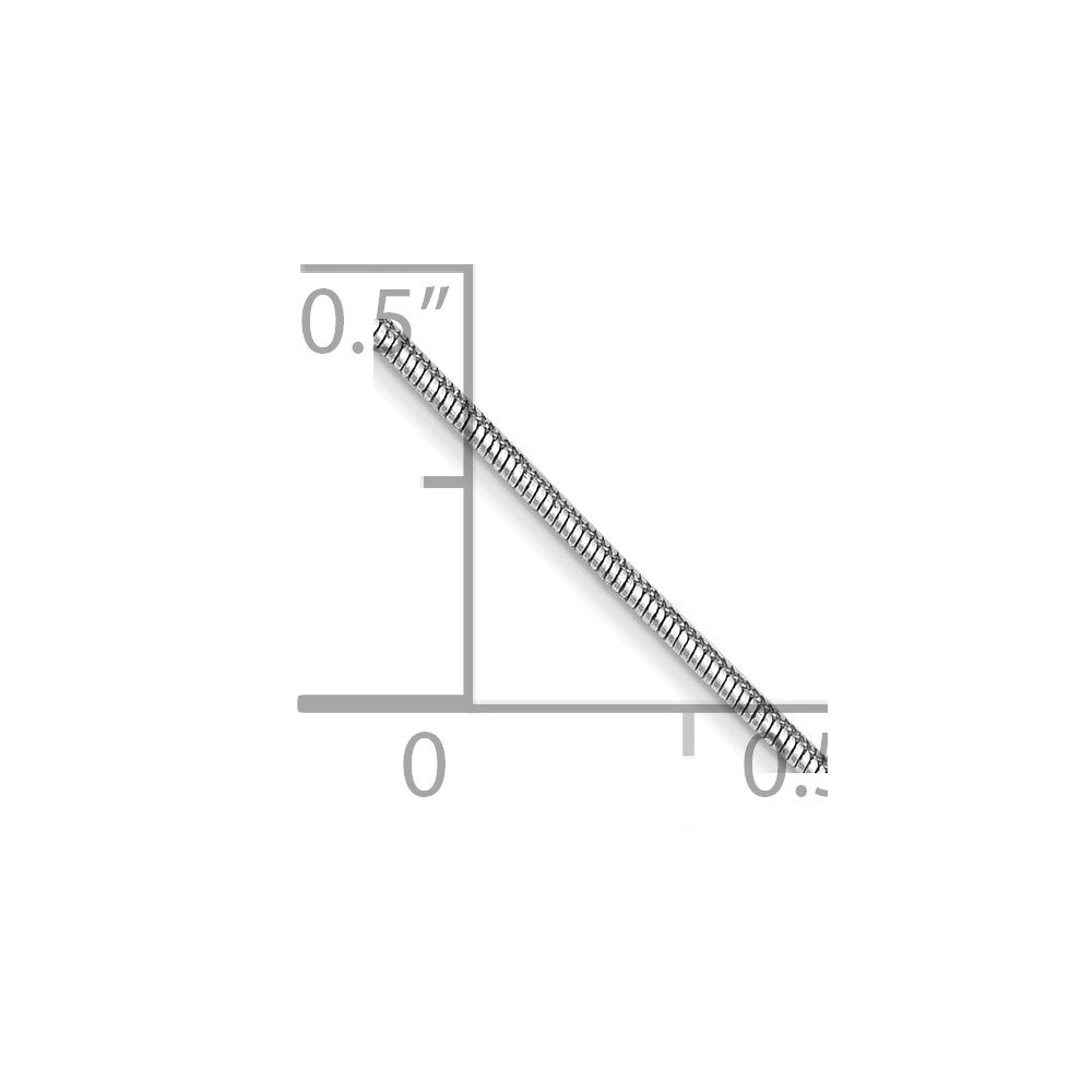 14k WG .8mm Round Snake Chain