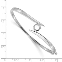 Thumbnail for 14k White Gold Hinged Bangle Bracelet Mounting