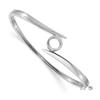 Thumbnail for 14k White Gold Hinged Bangle Bracelet Mounting