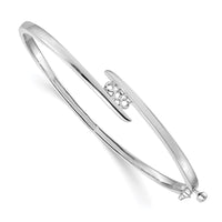 Thumbnail for 14k White Gold Hinged Bangle Bracelet Mounting