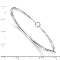Thumbnail for 14k White Gold Hinged Bangle Bracelet Mounting