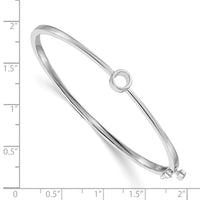 Thumbnail for 14k White Gold Hinged Bangle Bracelet Mounting