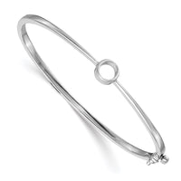 Thumbnail for 14k White Gold Hinged Bangle Bracelet Mounting