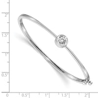Thumbnail for 14k White Gold Hinged Bangle Bracelet Mounting