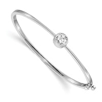Thumbnail for 14k White Gold Hinged Bangle Bracelet Mounting