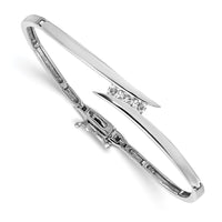 Thumbnail for 14k White Gold Hinged Bangle Bracelet Mounting