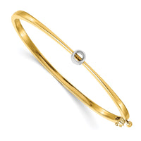Thumbnail for 14k Two-tone Hinged Bangle Bracelet Mounting