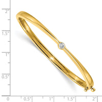 Thumbnail for 14k AA Diamond Hinged Bangle