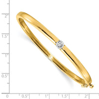 Thumbnail for 14k AA Diamond Hinged Bangle