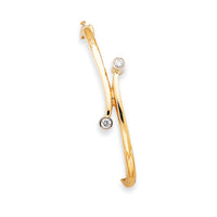 Thumbnail for 14k Two-tone Hinged Bangle Bracelet Mounting