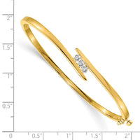 Thumbnail for 14k VS Diamond Hinged Bangle