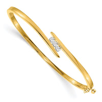 Thumbnail for 14k AA Diamond Hinged Bangle
