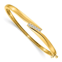 Thumbnail for 14k VS Diamond Hinged Bangle
